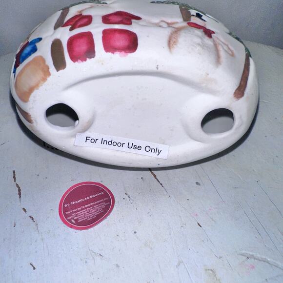 Mr. & Mrs. Claus Snowmen Hugging Flitter Folk Art Rustic Christmas Figurine - Picture 6 of 6